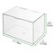 mDesign Plastic Stackable Home, Office Storage Bin Box + 32 Labels - Clear